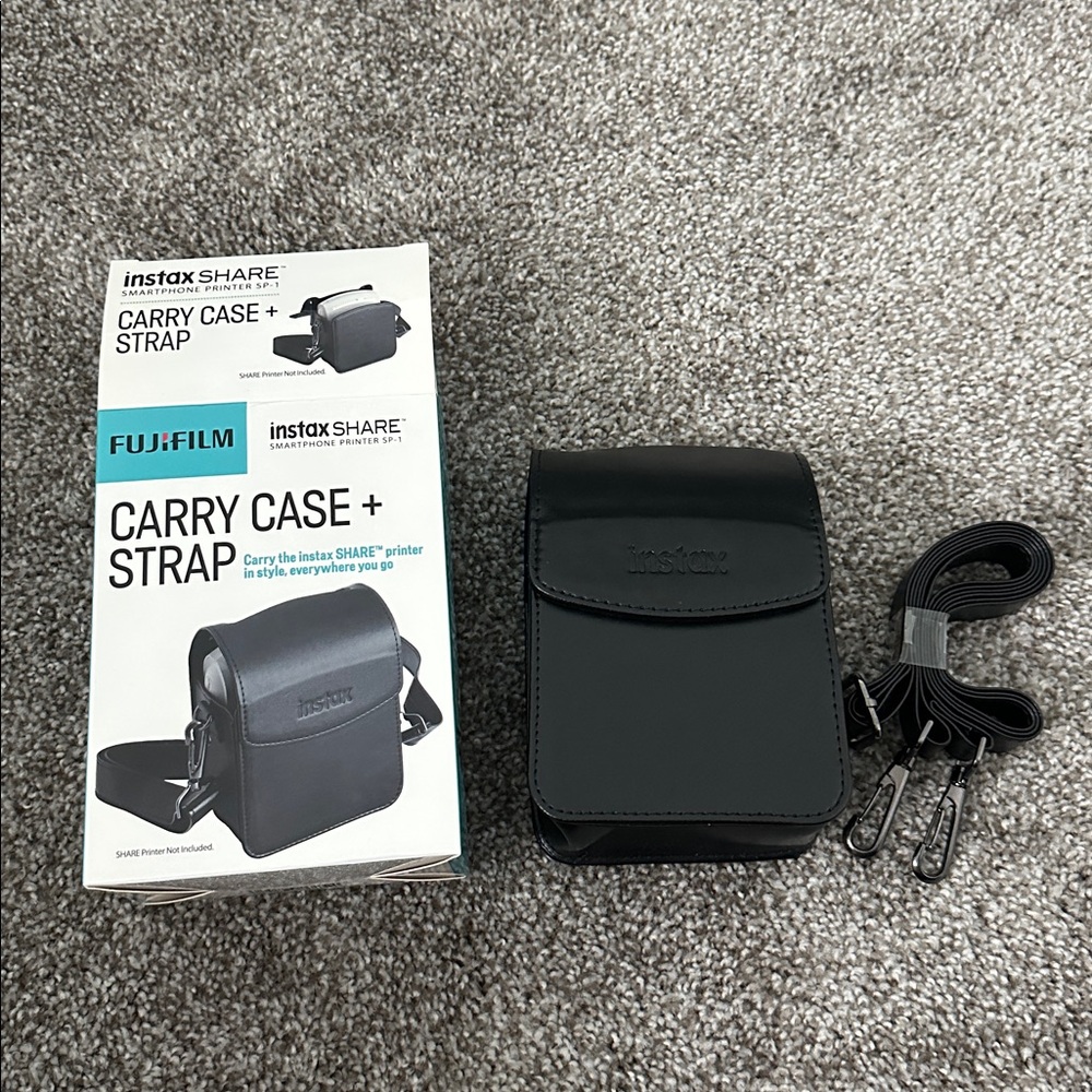 New Fujifilm Black Instax Carry Case with Strap
